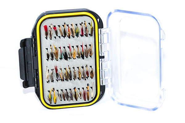 Waterproof Acrylic Fly Box ( holds 154 standard flies) With 88 Wet Flies