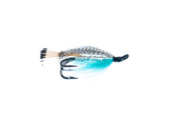 Teal Blue and Silver Salmon Double