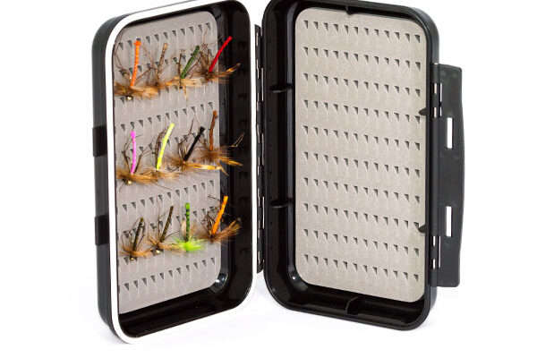 Waterproof ABS Plastic Moulded Fly Box ( holds 240 standard flies) with 12 x Daddy Long Legs