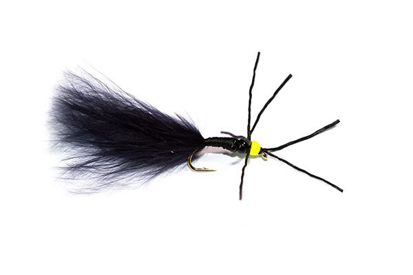 Bright Green Head Black Critter Bloodworm