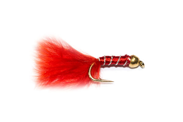 Goldhead Red Ribbed Bloodworm Marabou